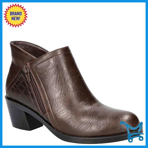 Ankle Boots with 2 Inch Block Heel Zipper Closure Comfort Insole